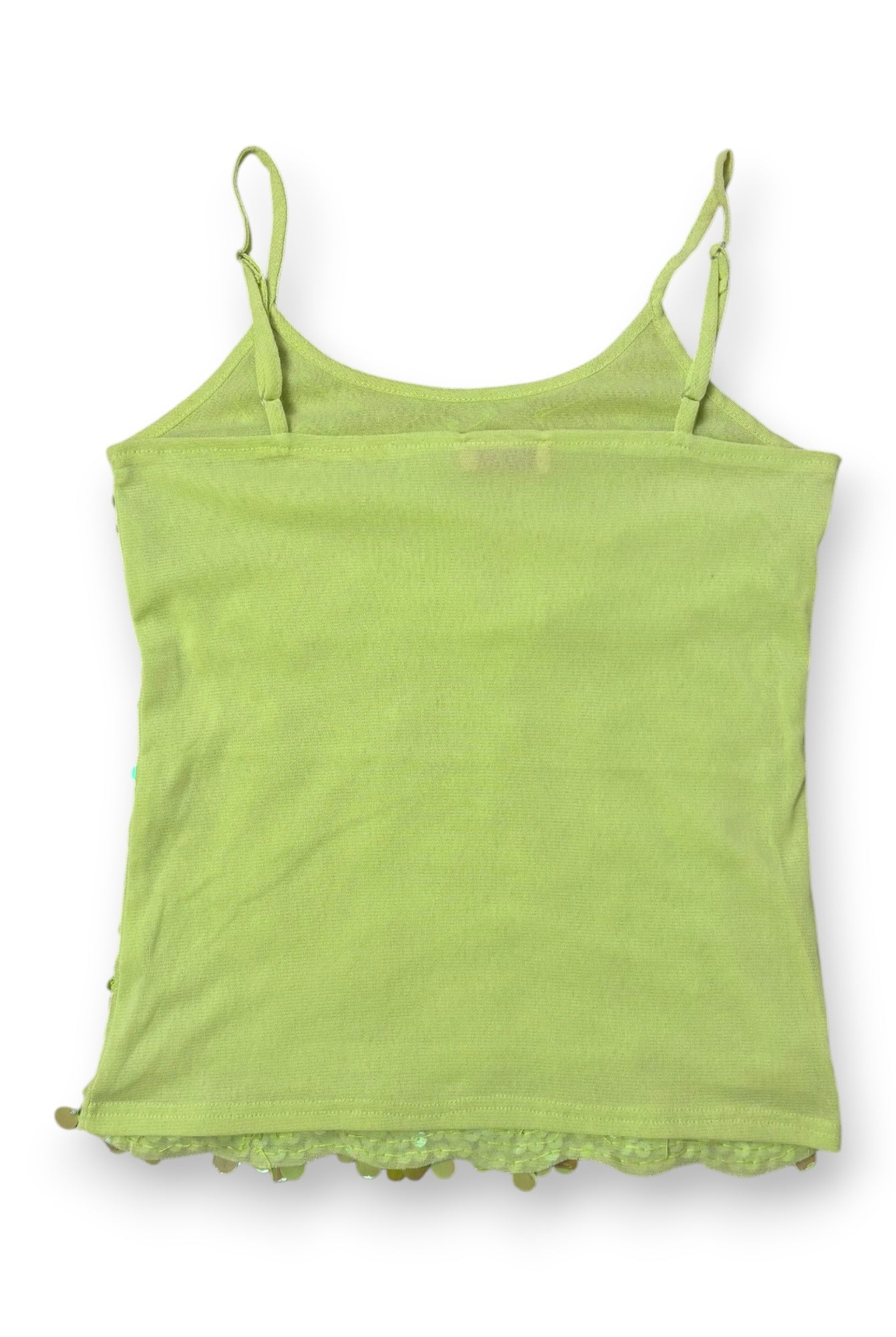 Green Sequin Embellished Cami Top