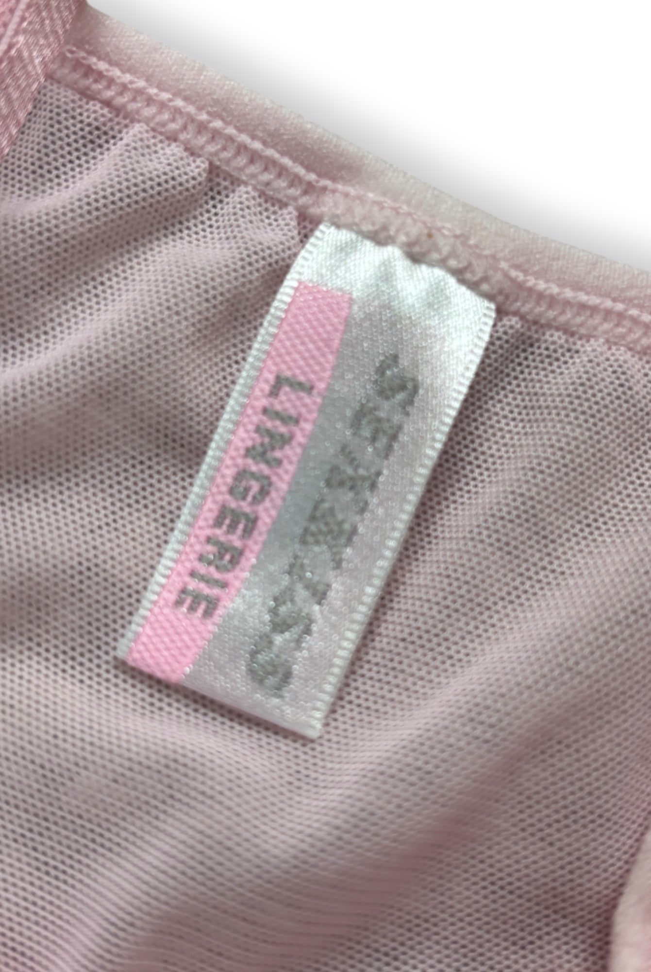 Pink Heart Print Mesh Cami Top