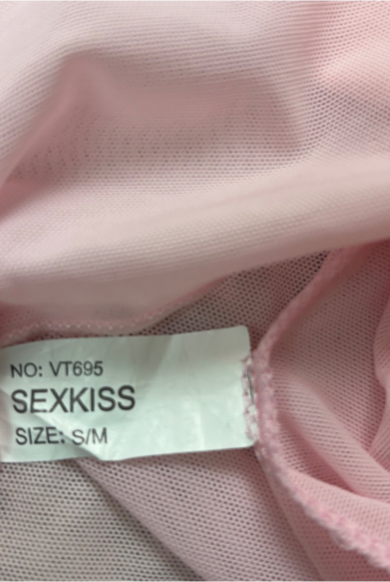 Pink Heart Print Mesh Cami Top