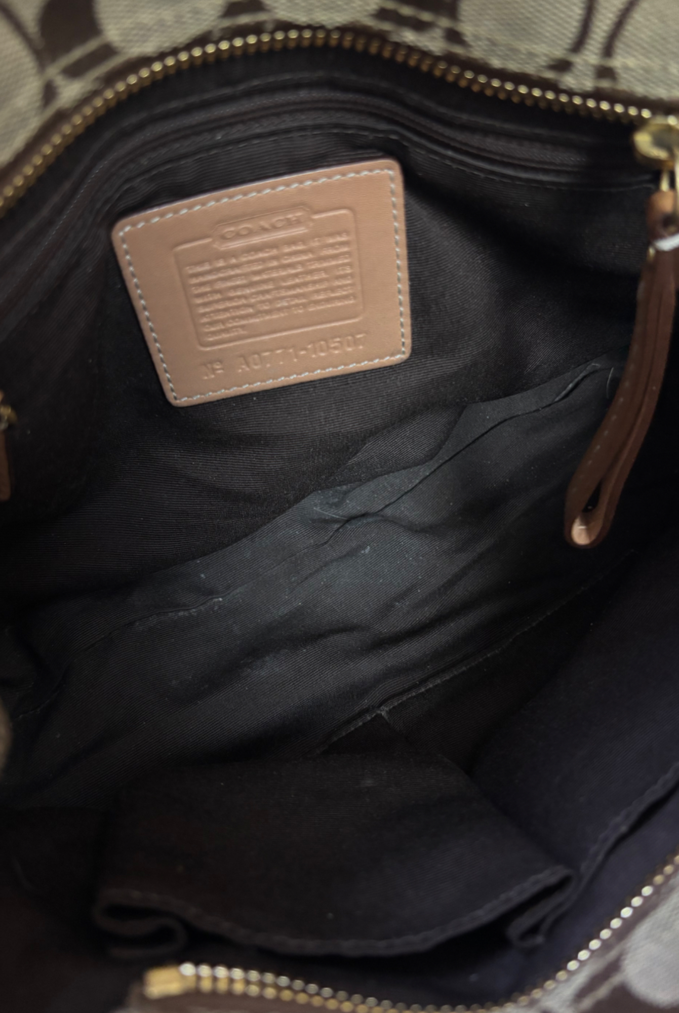 Coach Brown Monogram Handbag