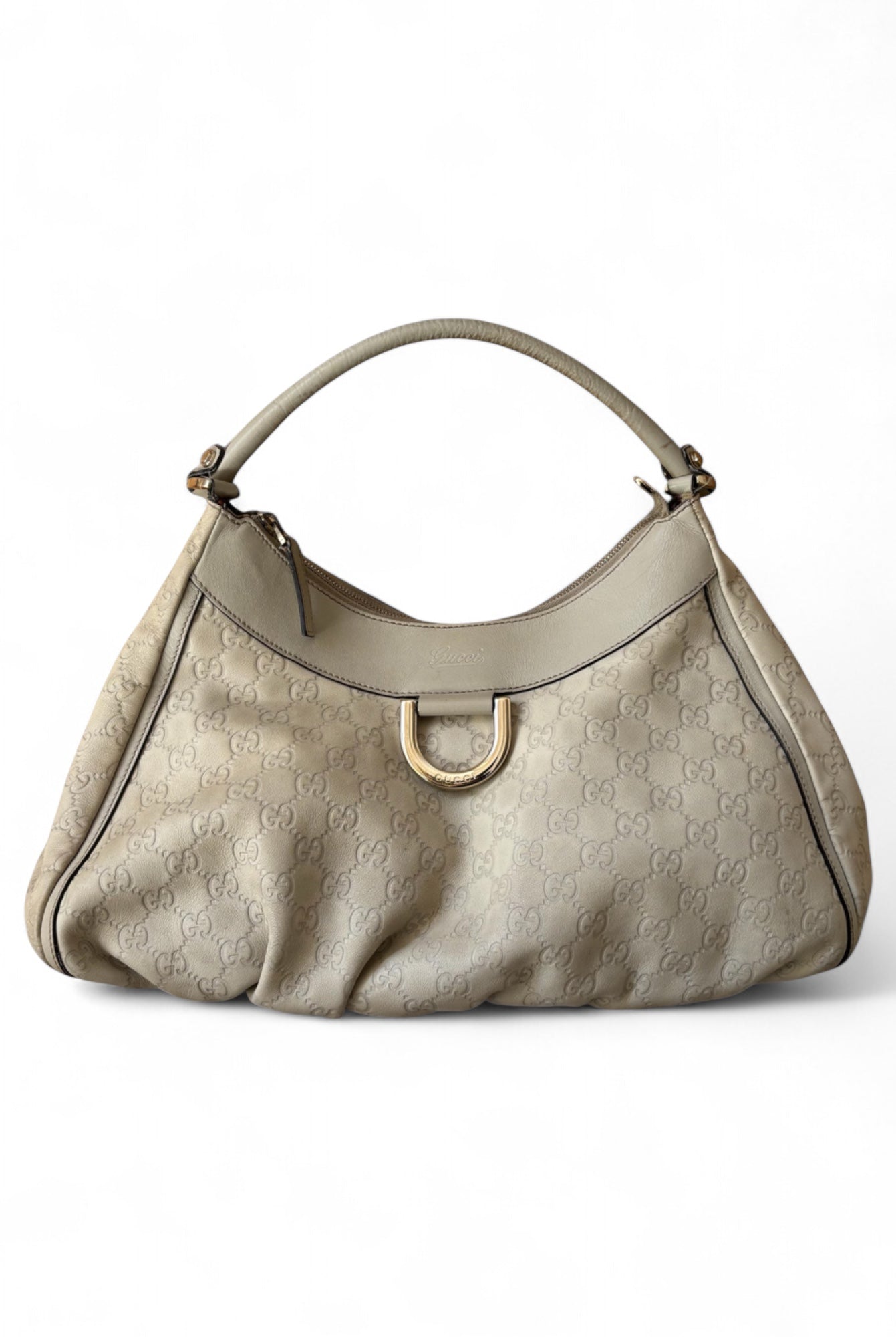 Gucci Cream Abbey D Ring Shoulder Bag