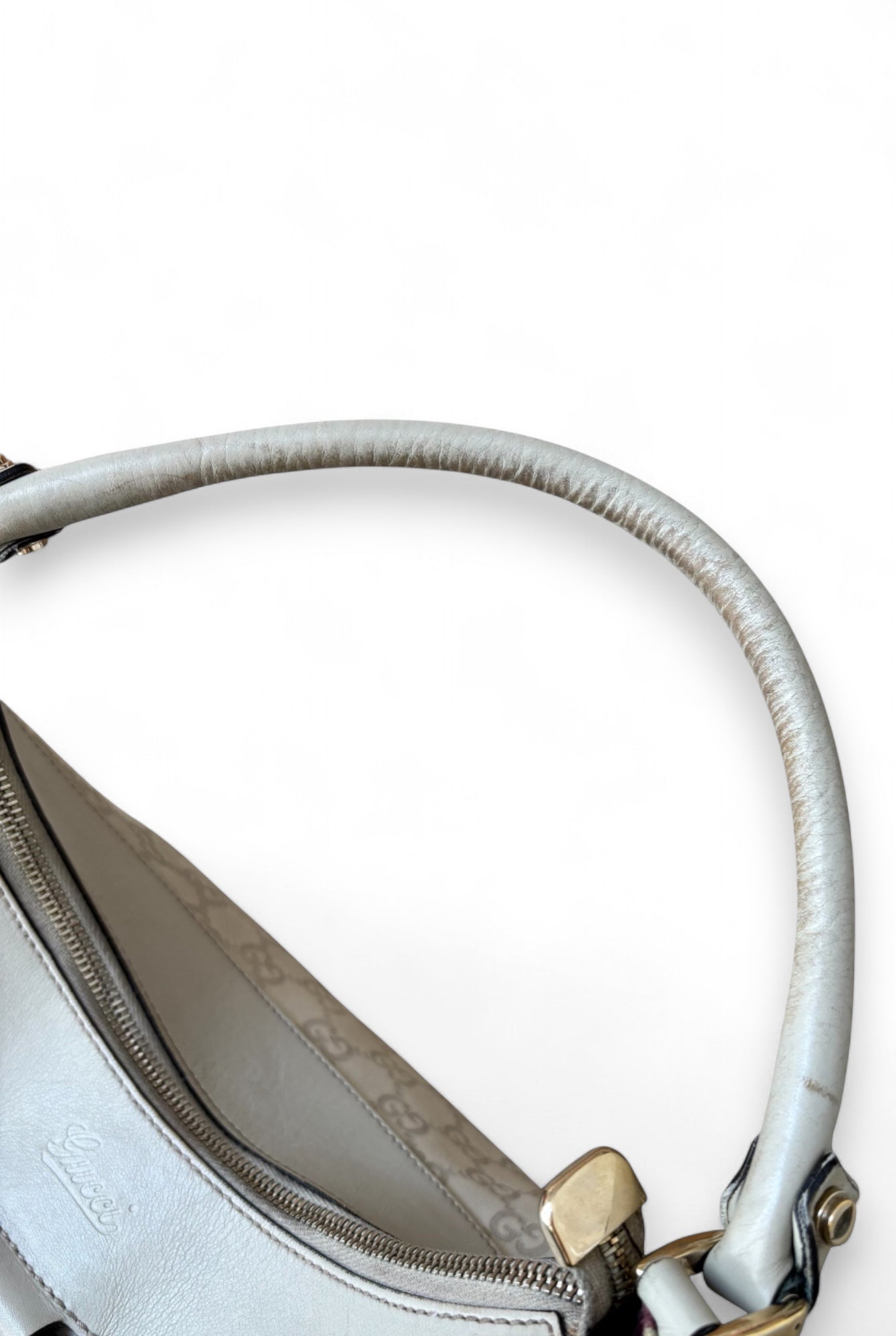 Gucci Cream Abbey D Ring Shoulder Bag