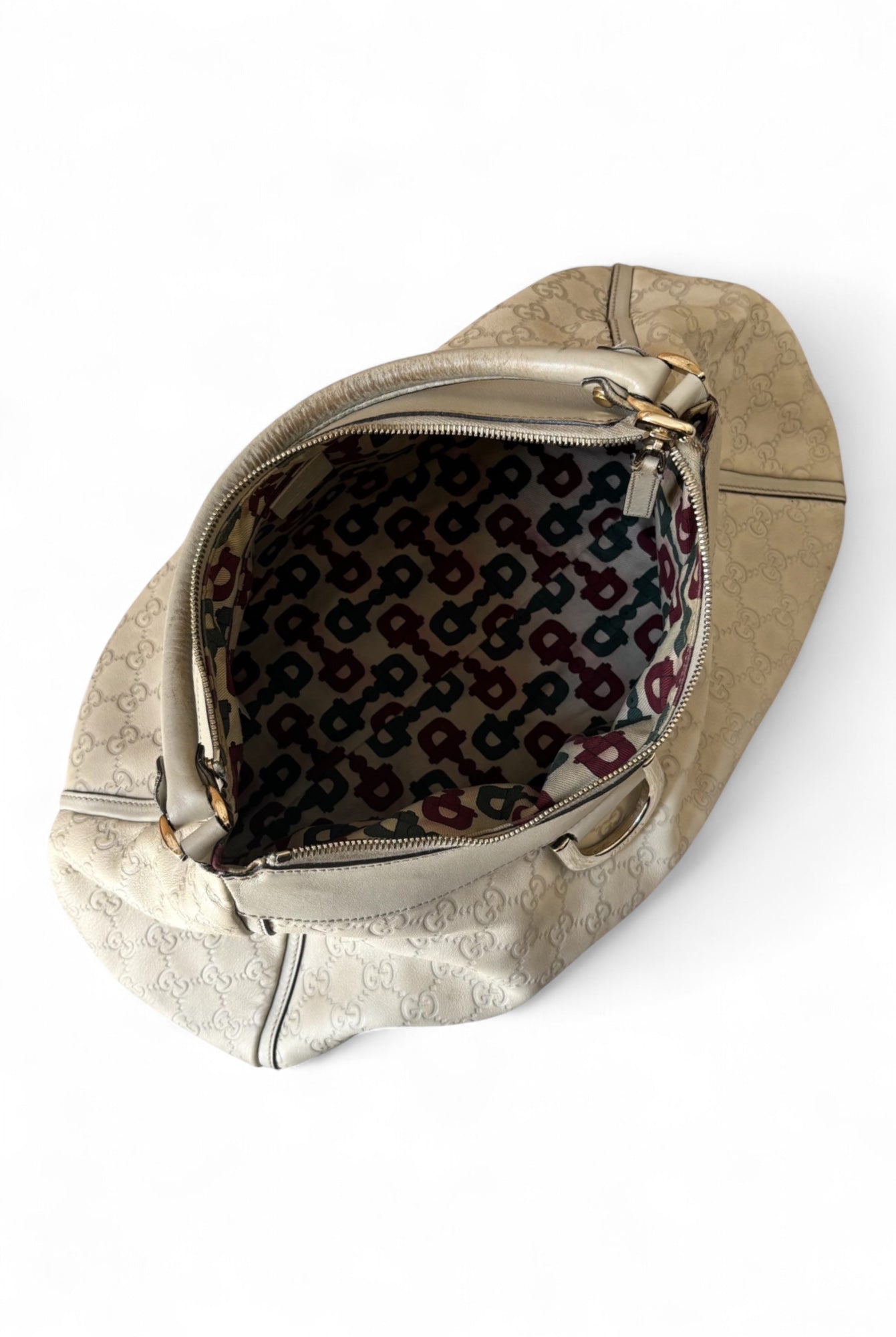 Gucci Cream Abbey D Ring Shoulder Bag