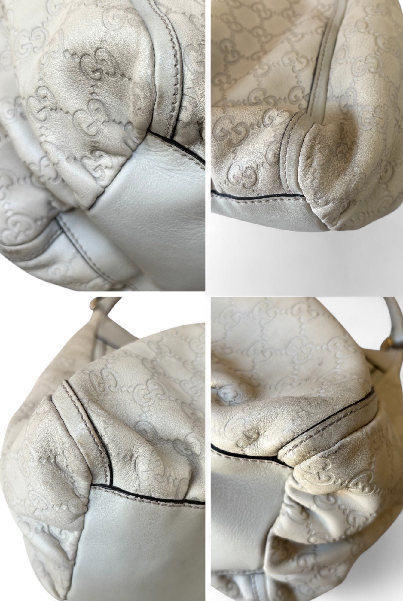 Gucci Cream Abbey D Ring Shoulder Bag